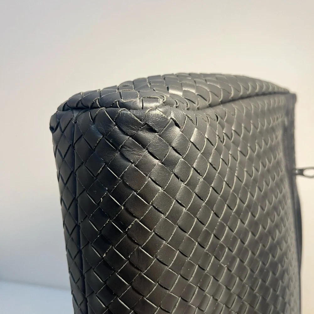 Bottega Veneta Briefcase Intrecciato Envelope Dark Gray leather business bag